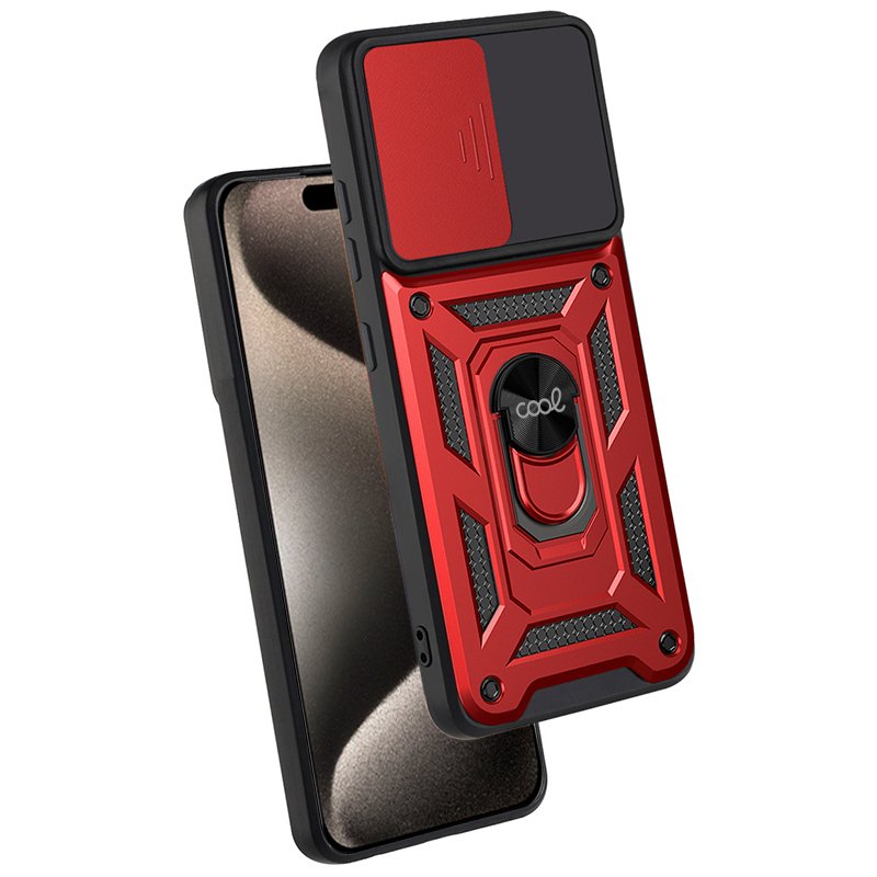 Coque rigide rouge pour iPhone 15 Pro Max