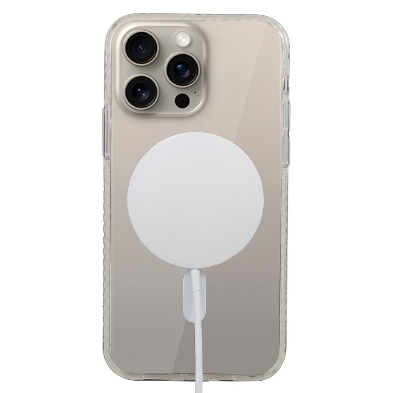 Coque magnétique transparente pour iPhone 15 Pro Max