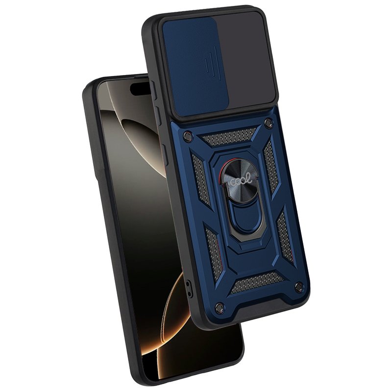 Coque rigide pour iPhone 16 Pro, couleur bleu marine