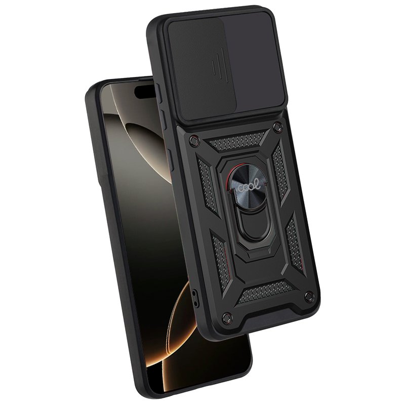 Coque rigide noire pour iPhone 16 Pro