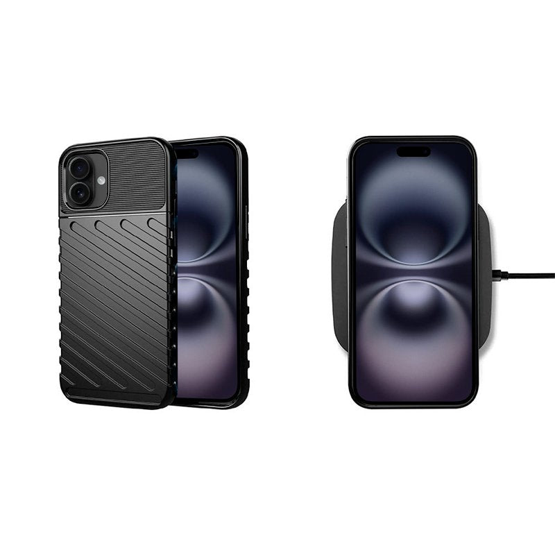 Coque cool pour iPhone 16 Thunder Black