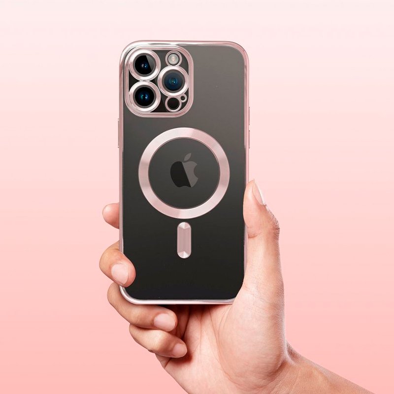 Carcasa COOL para iPhone 17 Magnética Borde Rosa