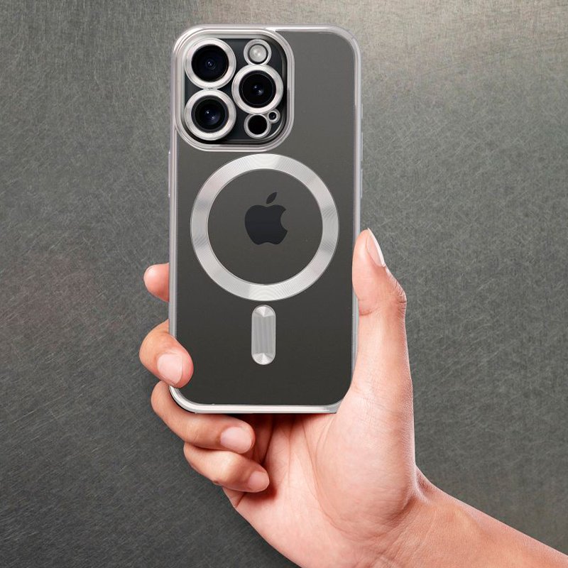Carcasa COOL para iPhone 17 Pro Magnética Borde Plata