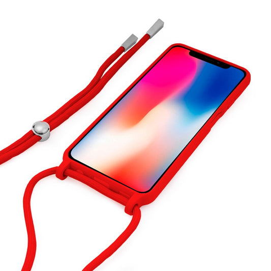 Coque cool pour iPhone X / iPhone XS avec cordon rouge lisse