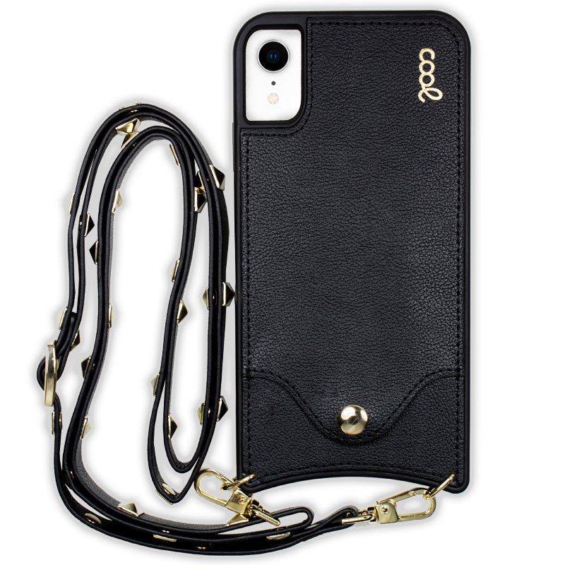 Coque cool pour iPhone XR Pop-Rock Strap Noir