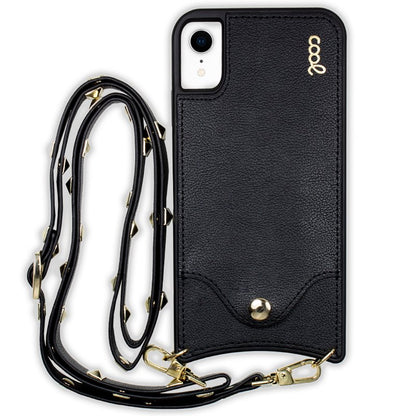 Coque cool pour iPhone XR Pop-Rock Strap Noir