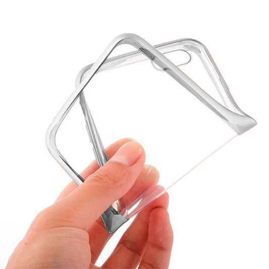 Coque tendance pour iPhone XS Max avec bords métalliques (argent)