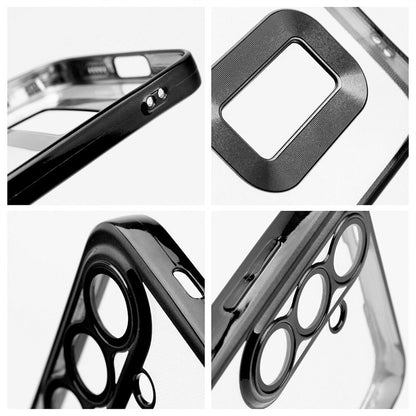 Carcasa COOL para Samsung A566 Galaxy A56 5G Borde Metalizado (Negro)