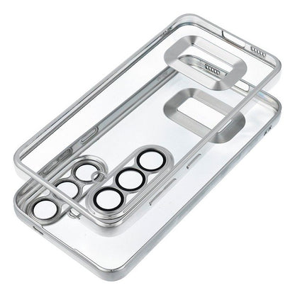 Carcasa COOL para Xiaomi Redmi Note 14 Pro 5G / Note 14 Pro Plus 5G / Poco X7 Borde Metalizado (Plata)