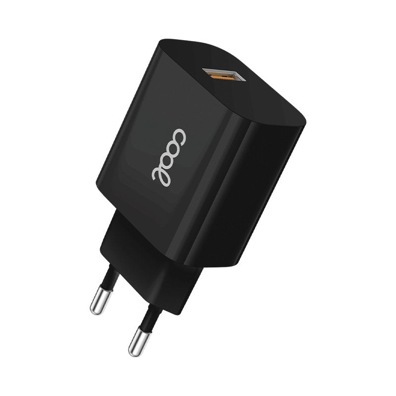 Chargeur réseau avec connecteur Type-C (2,4 A) Kit COOL universel 2 en 1 Noir
