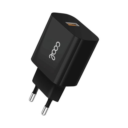 Chargeur réseau avec connecteur Type-C (2,4 A) Kit COOL universel 2 en 1 Noir