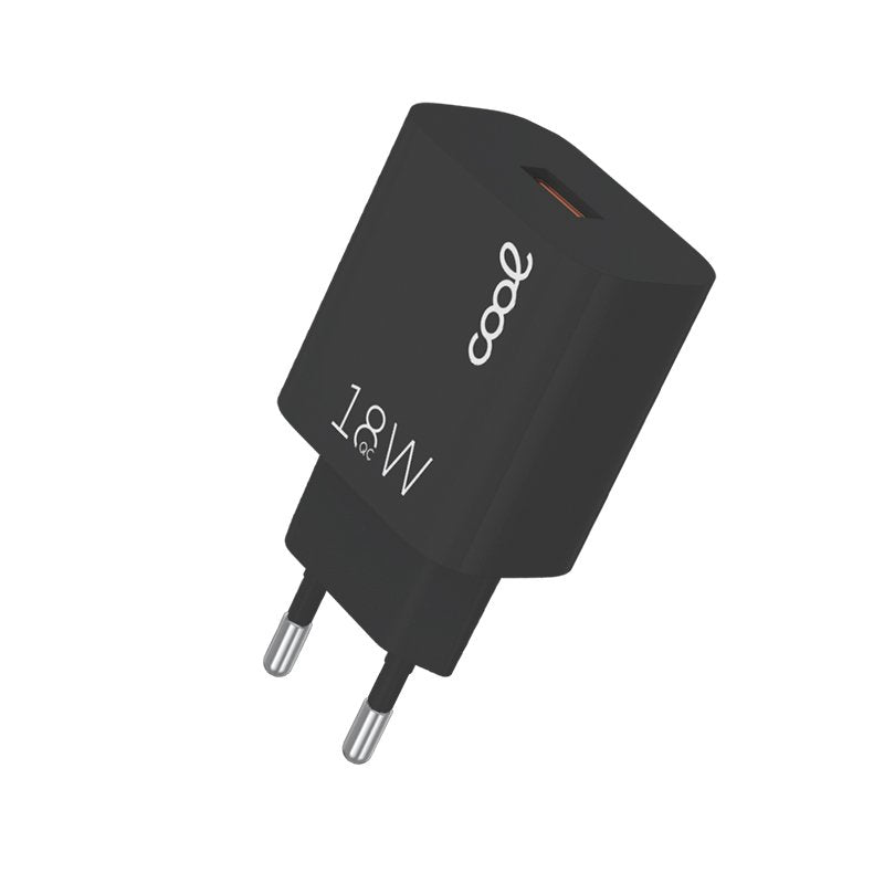 Chargeur universel 3 A Type-C (charge rapide) Kit 2 en 1 COOL Noir
