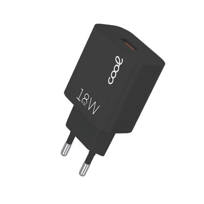Chargeur universel 3 A Type-C (charge rapide) Kit 2 en 1 COOL Noir