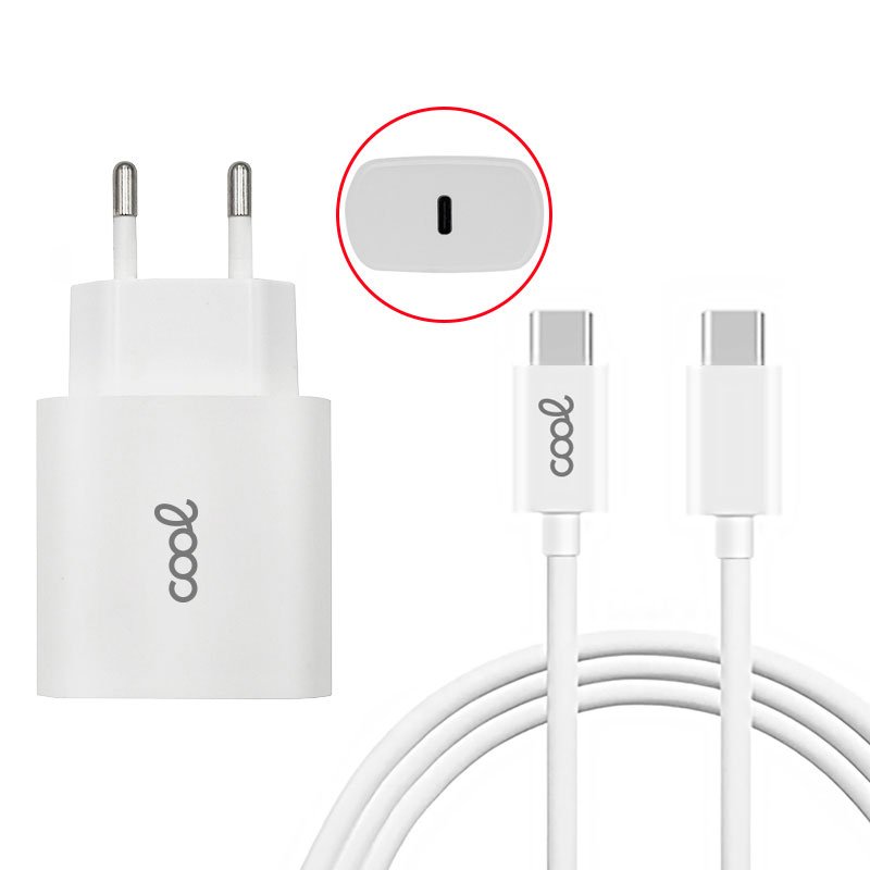 Chargeur Red COOL PD Entrée TYPE-C + Câble Type-C 1,2 mètre (20 W)