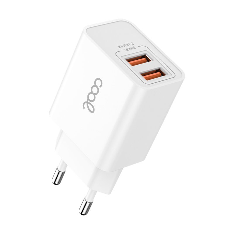 Chargeur réseau COOL pour iPhone 2 x USB + câble Lightning 1,2 m (2,4 A)
