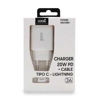 Chargeur iPhone avec entrée PD Type-C et câble Lightning Type-C de 1,2 m (20 W)