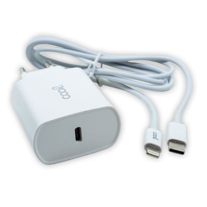 Chargeur iPhone avec entrée PD Type-C et câble Lightning Type-C de 1,2 m (20 W)