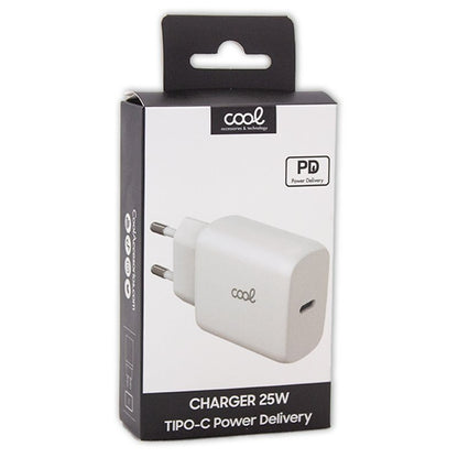 Chargeur universel adaptatif rapide (PD) Type-C COOL (25 W) Blanc