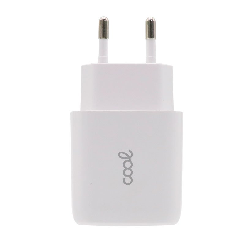 Chargeur rapide universel (PD) double USB Type-C / USB COOL (20 W) Blanc