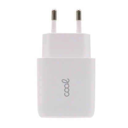 Chargeur rapide universel (PD) double USB Type-C / USB COOL (20 W) Blanc