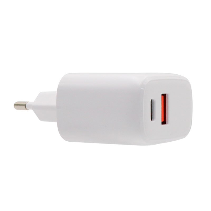 Chargeur rapide universel (PD) double USB Type-C / USB COOL (20 W) Blanc