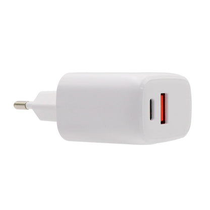 Chargeur rapide universel (PD) double USB Type-C / USB COOL (20 W) Blanc