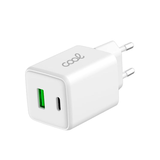 Chargeur universel ultra rapide double (PD) Type-C + USB COOL (45 W) GaN blanc