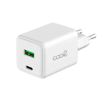 Chargeur universel ultra rapide double (PD) Type-C + USB COOL (45 W) GaN blanc