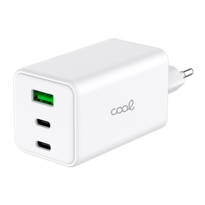 Cargador Red Universal Ultra Fast PD Port x3 (2x Tipo-C + 1x USB) COOL 100W GaN Blanco