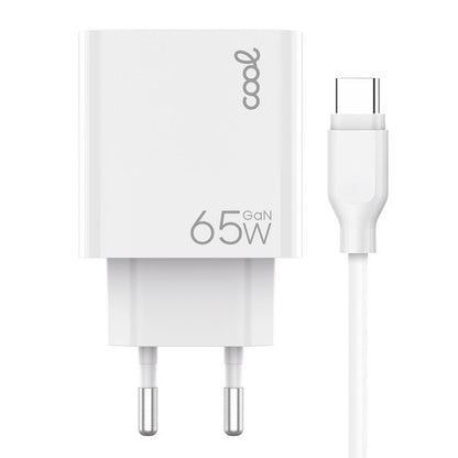 Chargeur universel ultra rapide PD Type-C + USB COOL (65 W + câble Type-C) GaN blanc