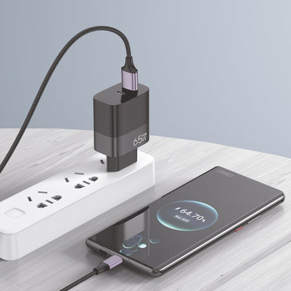 Chargeur universel ultra rapide PD Type-C + USB COOL (65 W + câble Type-C) GaN noir