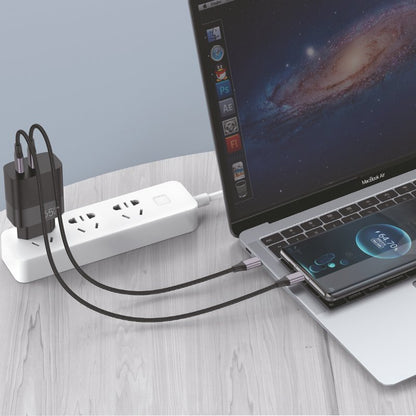 Chargeur universel ultra rapide PD Type-C + USB COOL (65 W + câble Type-C) GaN noir