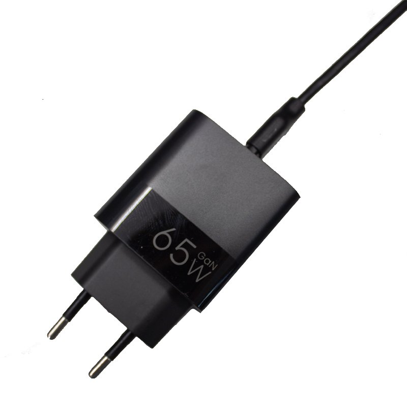 Chargeur universel ultra rapide PD Type-C + USB COOL (65 W + câble Type-C) GaN noir