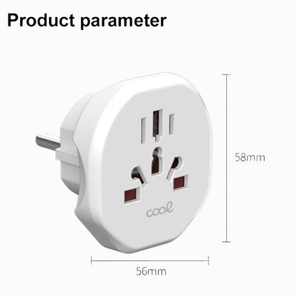 Adaptateur de chargeur universel international (du monde vers l'Europe) COOL