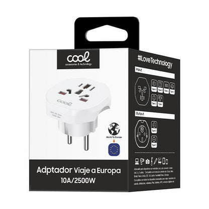 Adaptateur de chargeur universel international (du monde vers l'Europe) COOL