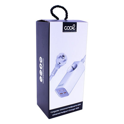 Cargador Universal Multipuerto COOL 65W (Regleta 5 Puertos) Blanco