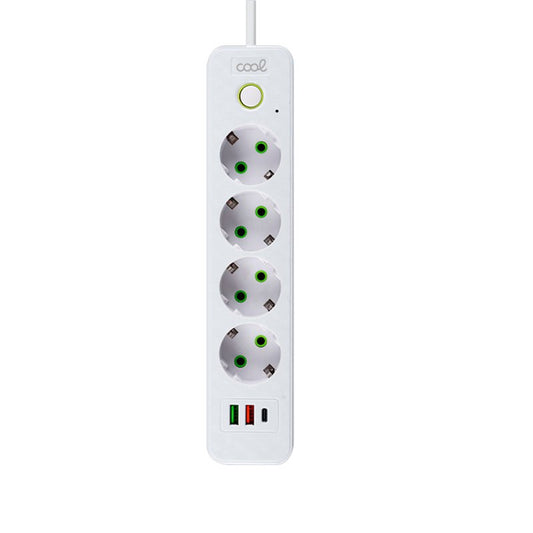 Cargador Universal Multipuerto COOL (Regleta 7 Puertos) Blanco