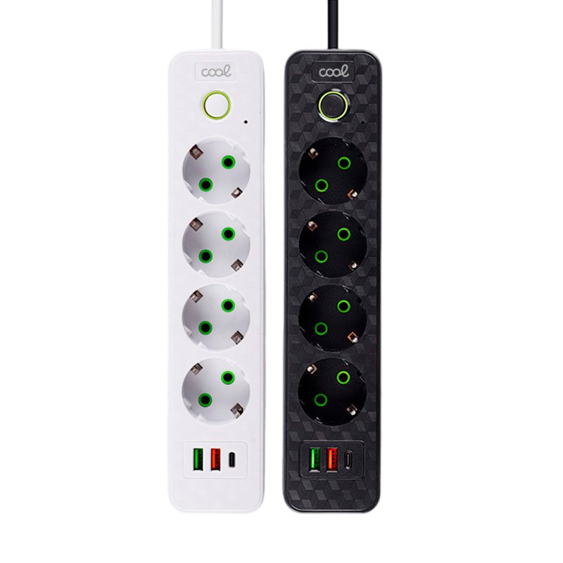 Cargador Universal Multipuerto COOL (Regleta 7 Puertos) Negro