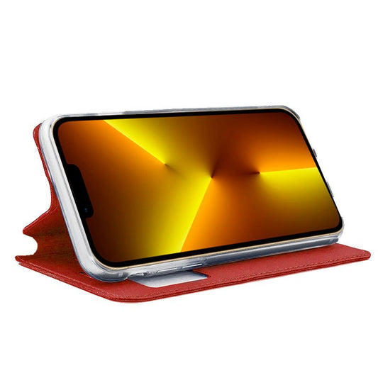 Étui à rabat COOL pour iPhone 13 Pro Max Rouge uni