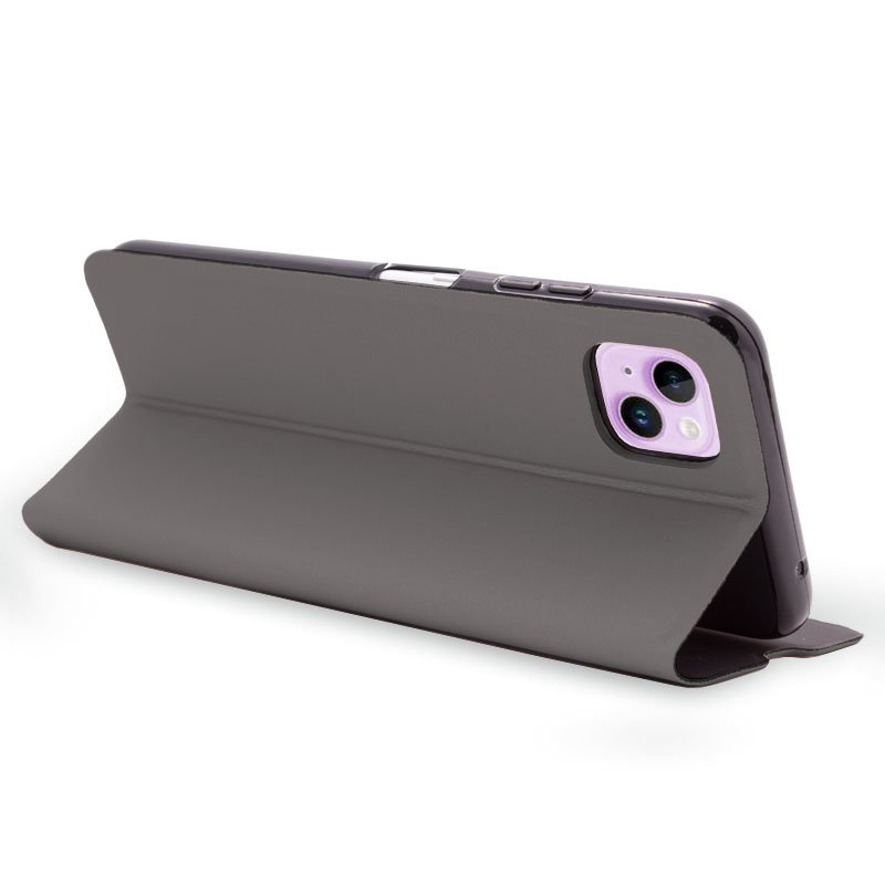 Étui à rabat tendance pour iPhone 14 Elegance Silver