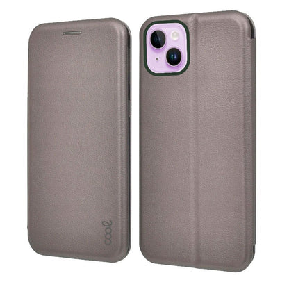 Étui à rabat tendance pour iPhone 14 Elegance Silver