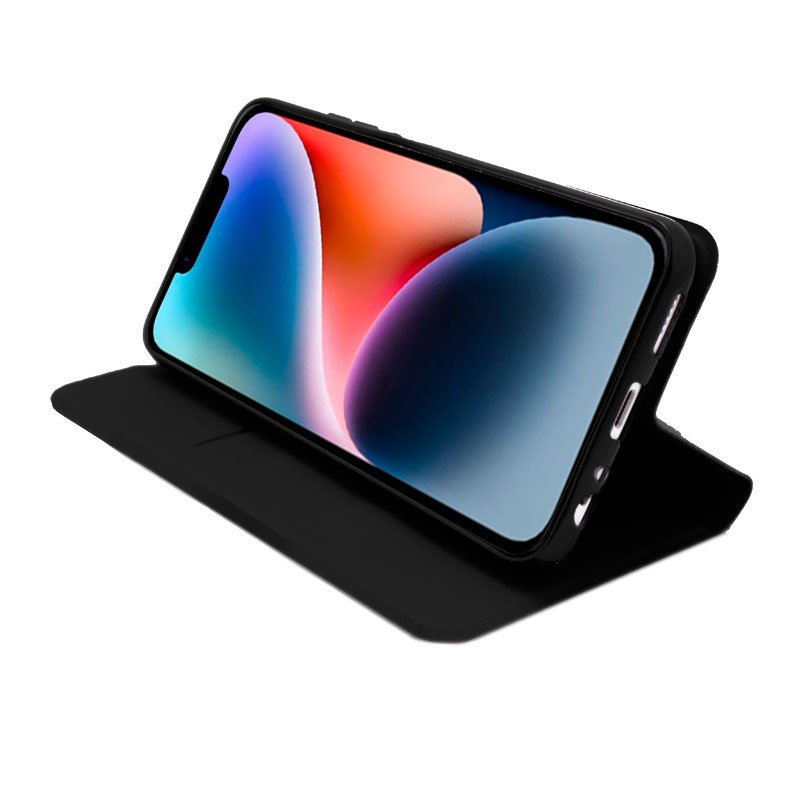 Étui à rabat tendance pour iPhone 14 Plus Elegance Noir