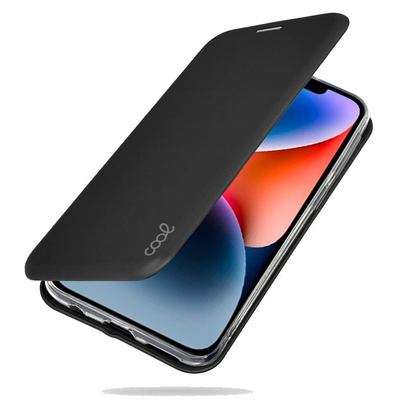Étui à rabat tendance pour iPhone 14 Plus Elegance Noir