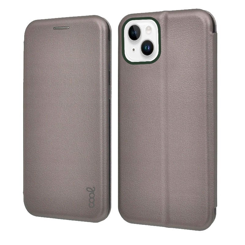 Étui à rabat tendance pour iPhone 14 Plus Elegance Silver