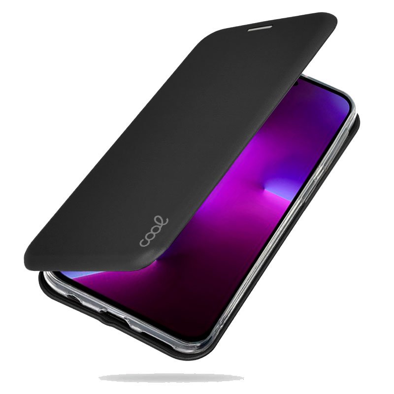 Étui à rabat tendance pour iPhone 14 Pro Elegance Noir
