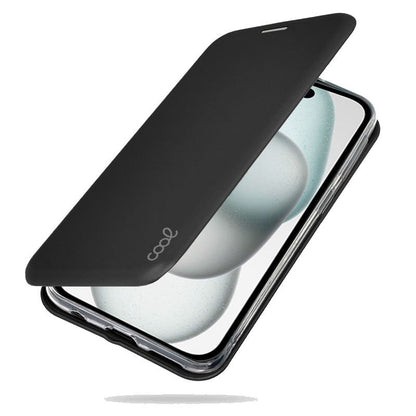 Étui à rabat Cool pour iPhone 15 Elegance Noir