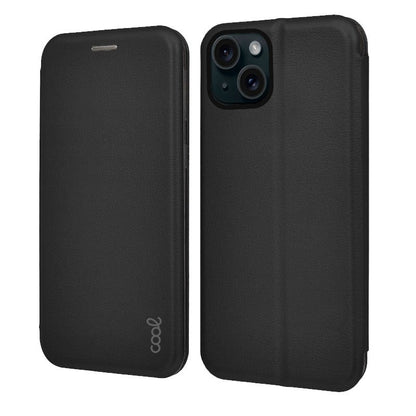 Étui à rabat Cool pour iPhone 15 Elegance Noir