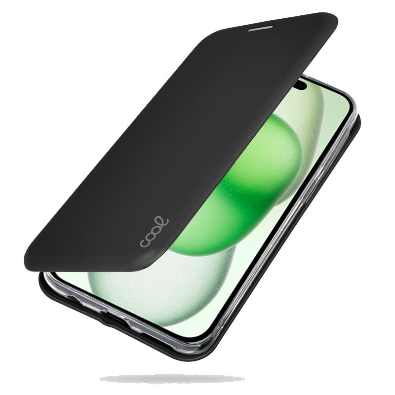 Étui à rabat tendance pour iPhone 15 Plus Elegance Noir