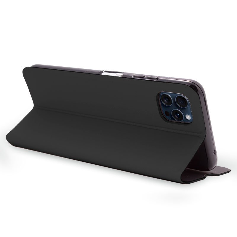 Étui à rabat élégant pour iPhone 15 Pro Noir