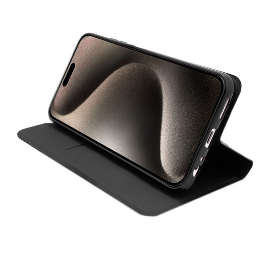 Étui à rabat élégant pour iPhone 15 Pro Max, noir